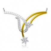 Beautifully Crafted Diamond Necklace & Matching Earrings in 18K Yellow Gold with Certified Diamonds - TM0169P